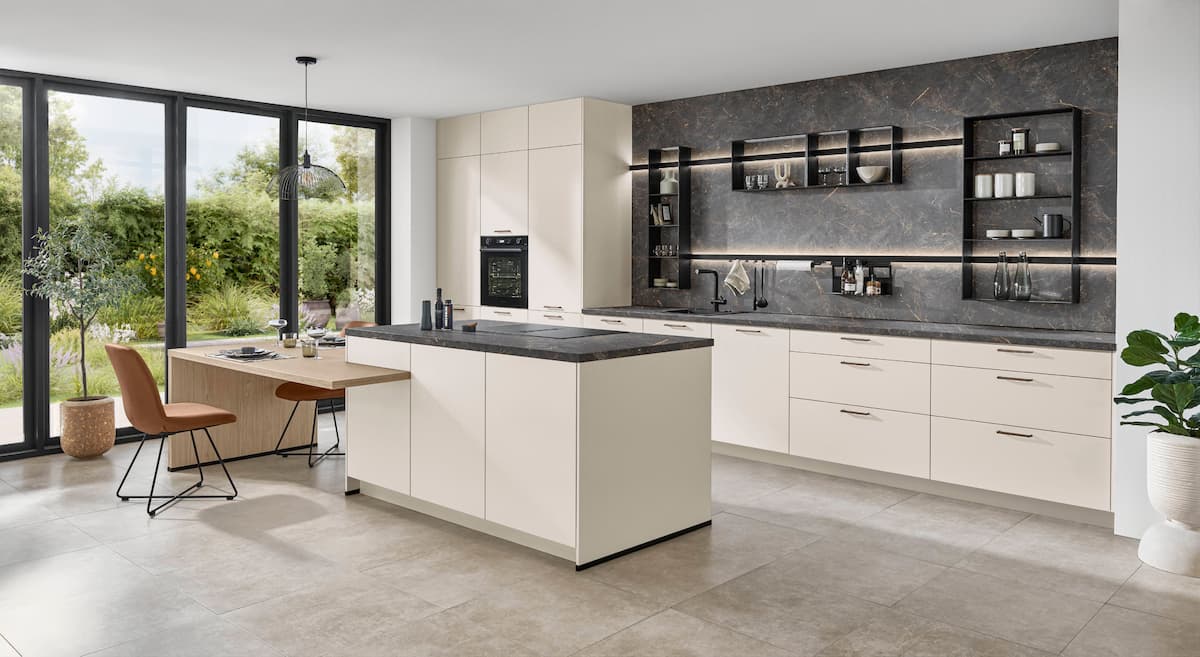Modern built-in kitchen furniture in Bangkok featuring a clean design with functional and stylish cabinetry.